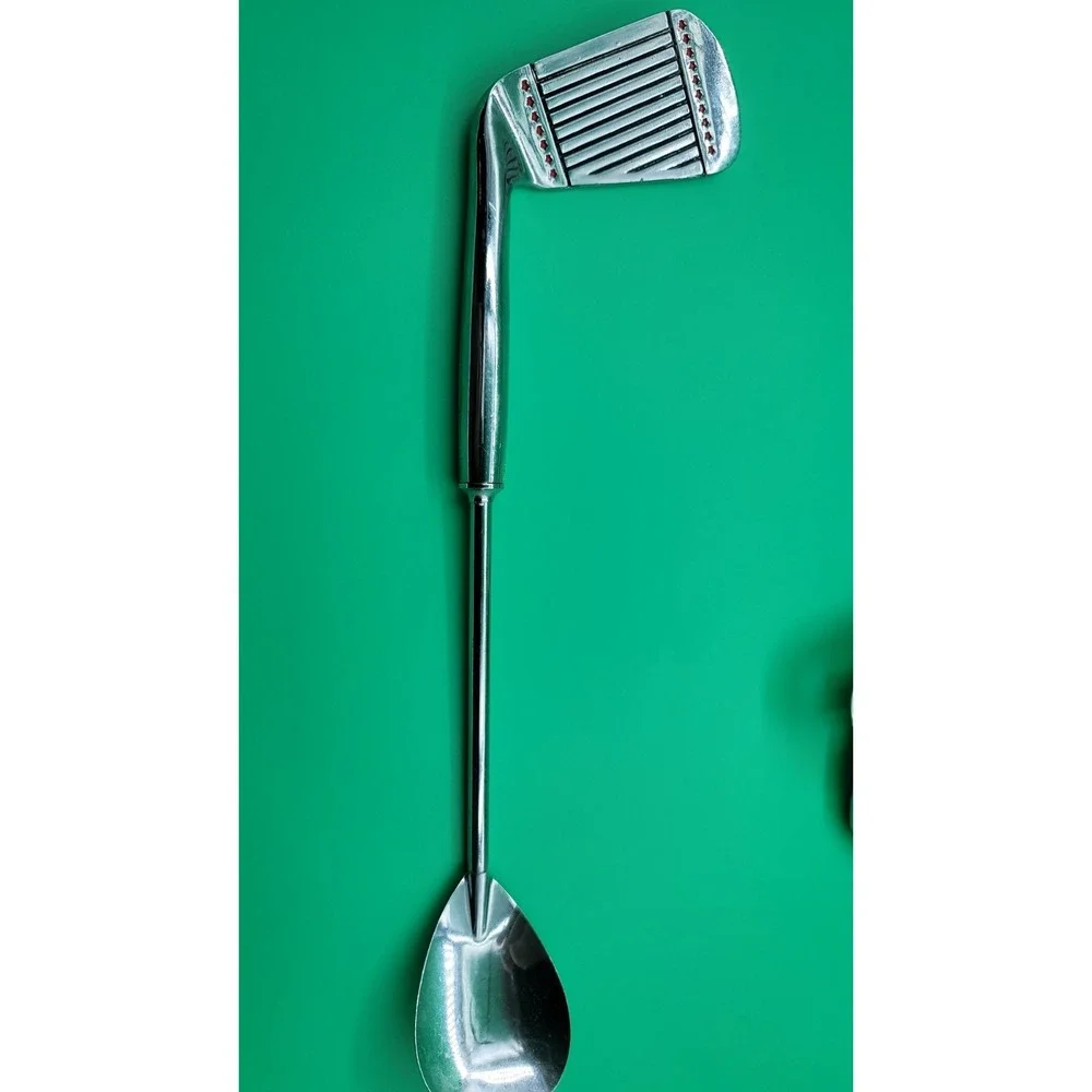 Set Of 5 Barware Bar tools Silvertone CHROME JAPAN‎ Vtg MCM Golf club handles